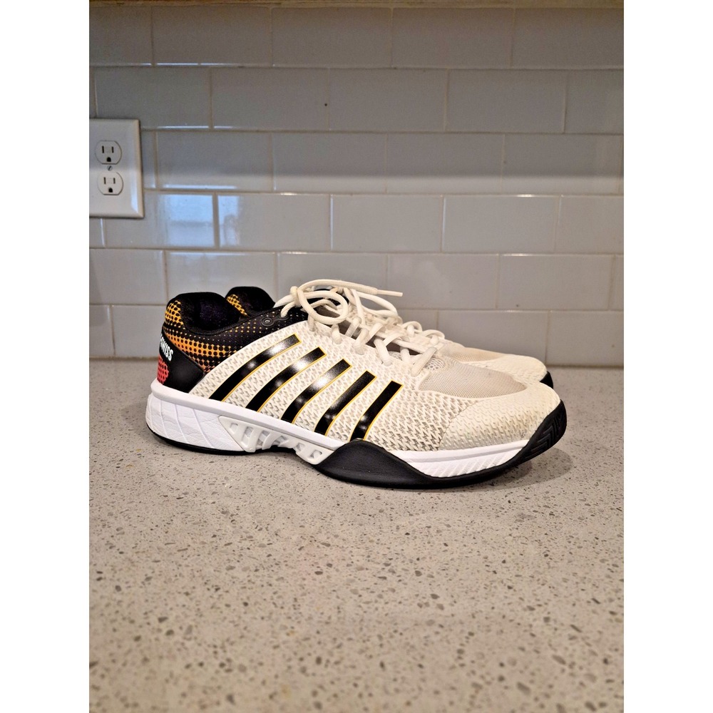 K-Swiss Express Light Pickleball Men's Shoes White Black Yellow Red Size 12